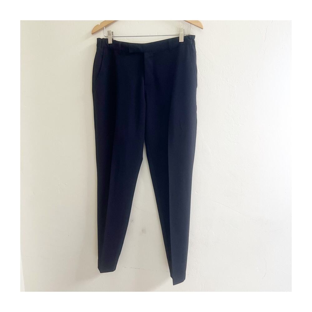 Tailored Athlete Trouser Pants Men's 34x30 Navy Flat Front Slash Pocket Preppy